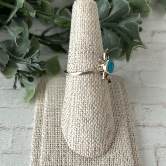 Sterling Silver Turquoise Sun and Moon Ring NWOT - Picture 8 of 16